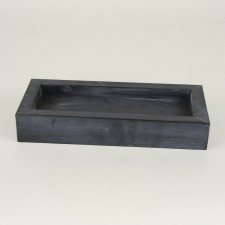 11.75"RECT BLACK METAL TRAY