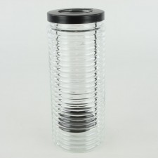 11"X4"RND CLR CANDLE GLSS S3