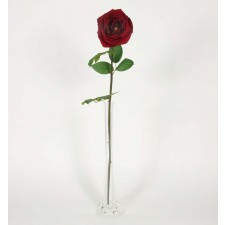 27.5" VEL OPEN ROSE SPRAY RED
