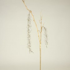 48"FAUX CRYSTAL HG/BR X2