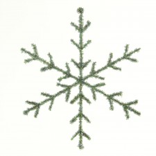 8.6"BEADED SNOWFLAKE ORNA A1