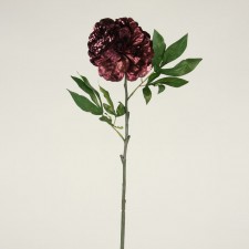 25" GLIT PEONY SPRAY PLUM