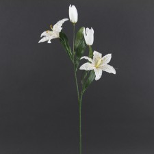 26" TIGER LILY SPRAY IVORY