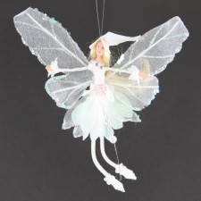 8"PIXIE FAIRY ORNA WHITE