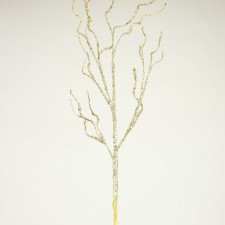 48"GLITTERED TWIG SPRAY GOLD