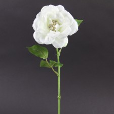 17"RHINESTONE ROSE SPRAY WHT