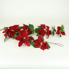 6' VELVET POINSETTIA GARLAND