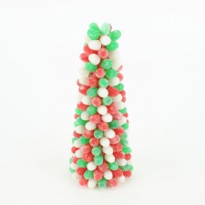 14" GUMDROP TOPIARY RED/GRN