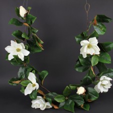 6' MAGNOLIA GARLAND CREAM