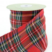 4"X10YD WOVEN PLAID RIBBON
