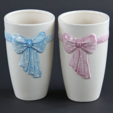 CERAMIC VASE RIBBON DSGN