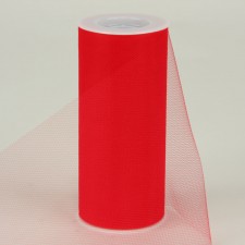 6" TULLE X25YD RED