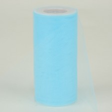 6" TULLE X25YD LIGHT BLUE
