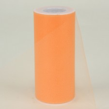 6" TULLE X25YD PEACH