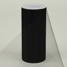 6" TULLE X25YD BLACK