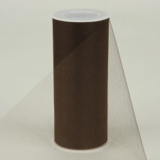 6" TULLE X25YD BROWN