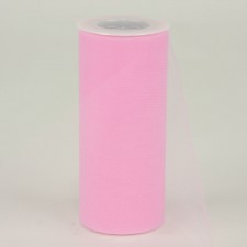 6" TULLE X25YD PINK
