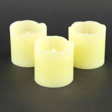 3"PILLAR LED CANDLE 3PC/PKG
