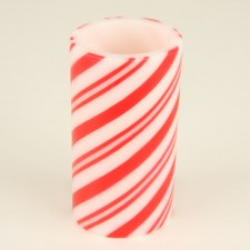 3"X6" CANDY CANE CANDLE