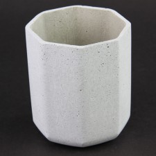 5"OCTA VASE GRIT GREY