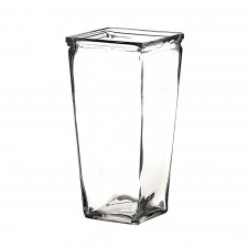 9"TAPERED SQ.VASE X1 CLEAR