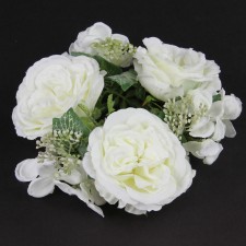 3"MIX ROSE/HYDR.CANDLE RING