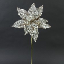 20"BEAD/SEQ/GLT POINSETTIA