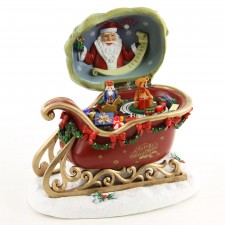 8"SANTA'S SLEIGH MUSIC BOX