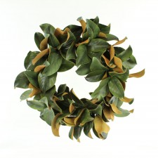 24"MAGNOLIA LEAF WREATH GREEN
