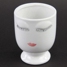 4"X5.25"SELFIE VASE VANILLA