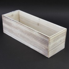 18.25"X6.5"X5.75"PLANTER WHT