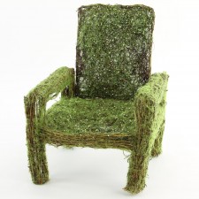 18" TWIG/MOSS GARDEN CHAIR