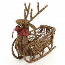 14"RATTAN DEER SLED NATURAL