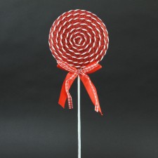 18"SWIRL LOLLYPOP RED/WHITE