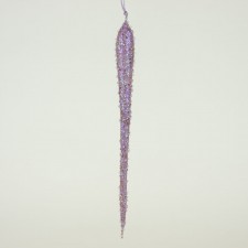9" BEADED ICICLE ORNA LAVENDER