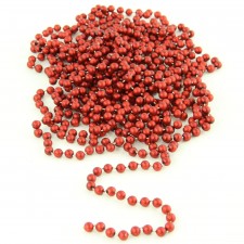 25' MAT BEAD GARLAND RED