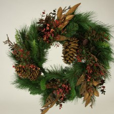 24" BAY LF/BRY/EUCK WREATH