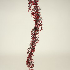 6' WP WINTER BERRY GARLAND RED