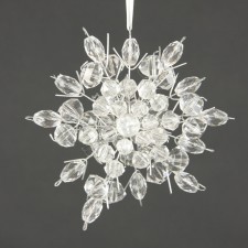 5.5" WIRE/BEAD SNOWFLAKE ASST