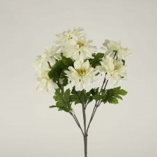 19" ZINNIA BUSH X9 WHITE