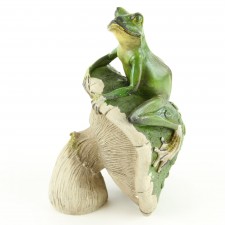 9"RS.MAT CRKL FROG/MUSHROOM