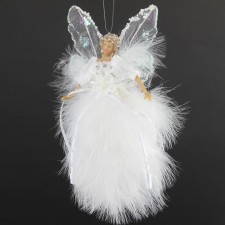 9"HNG.FEATHER ANGEL ORNA A4