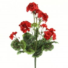 19" GERANIUM BUSH RED
