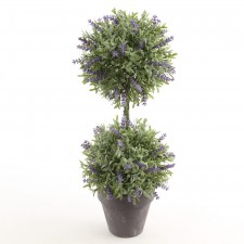 18"LAVENDER DBL BALL TOPIARY