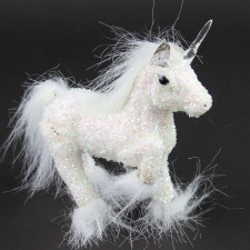 8" ICE SEQUINS UNICORN ORN