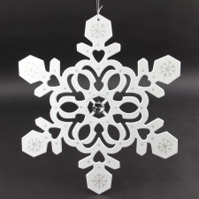 18"METALLIC SNOWFLAKE ORN