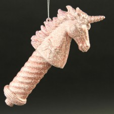 8" VP GLIT.UNICORN POLE ORNA