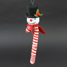 11"SNOWMAN ICE CANDY CANE A25