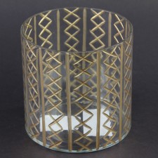 6"GLASS HURRICANE VASE A25