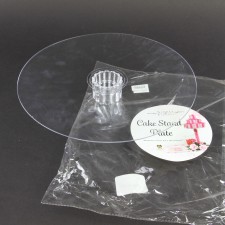 12"PLST.PLATE CAKE STAND